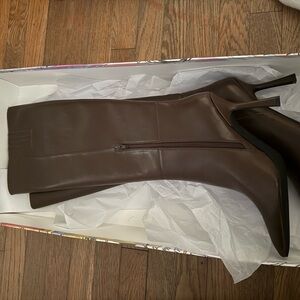 ‘Sincerely’ Brown Jeffrey Campbell Leather Women's Boots
